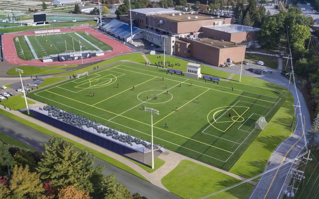 Tucker Field is the practice facility and home venue for the UNH men's and women's soccer and women's lacrosse teams.